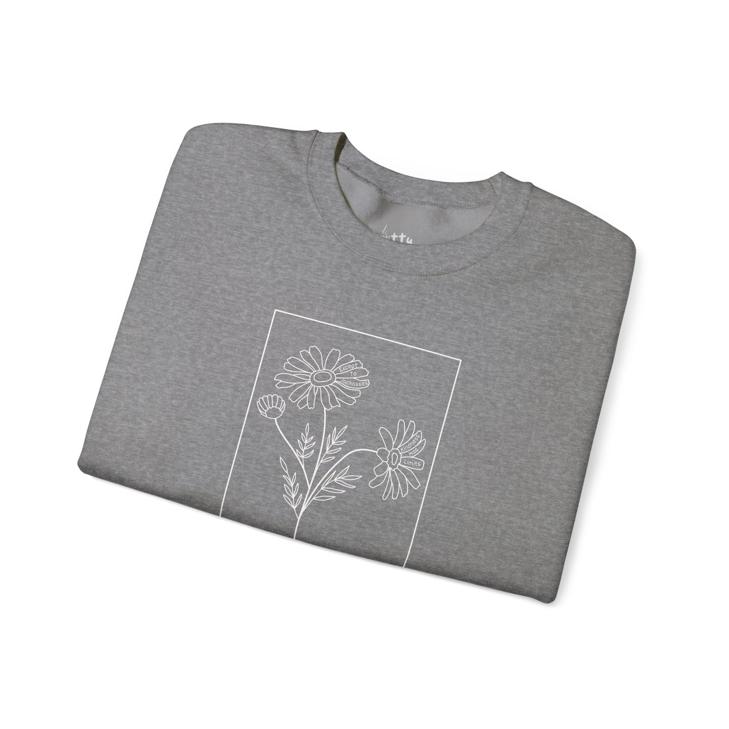 "Be Kind" Minimalist Floral Unisex Crewneck Sweatshirt - Available in 5 Colors