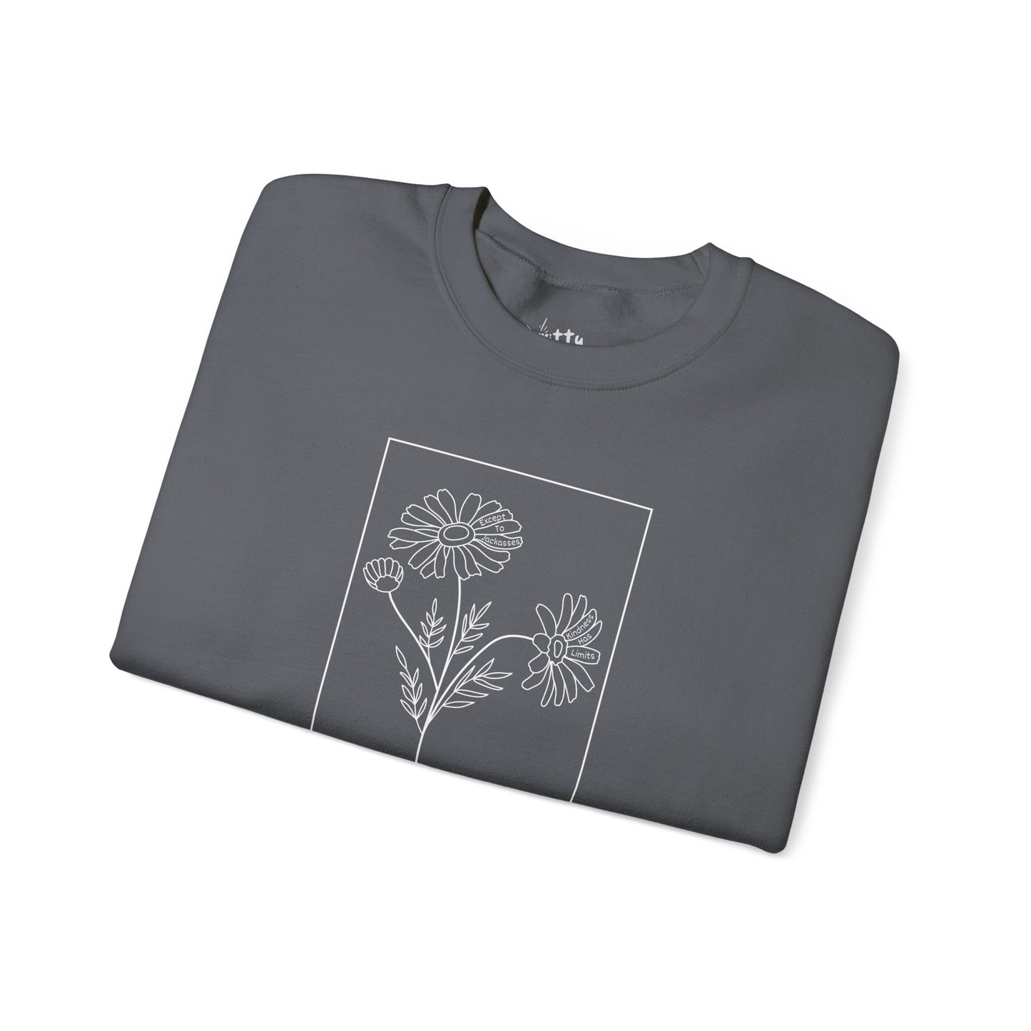 "Be Kind" Minimalist Floral Unisex Crewneck Sweatshirt - Available in 5 Colors