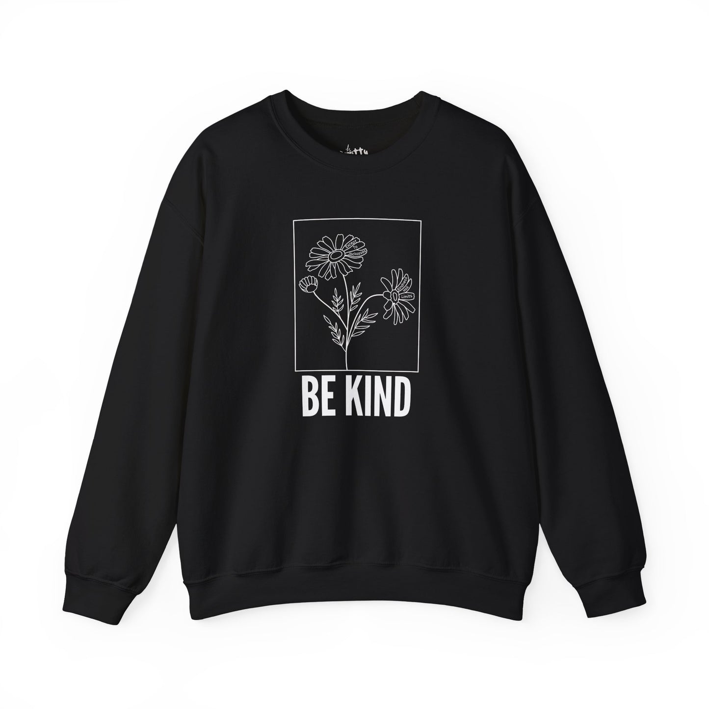 "Be Kind" Minimalist Floral Unisex Crewneck Sweatshirt - Available in 5 Colors