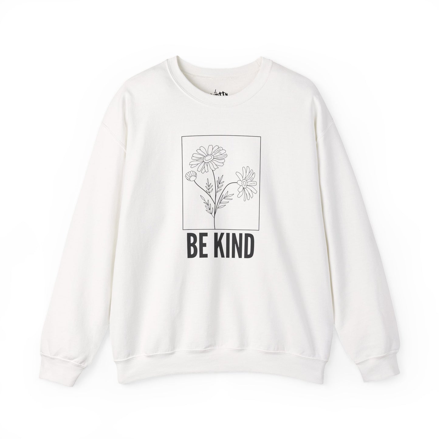"Be Kind" Minimalist Floral Unisex Crewneck Sweatshirt - Available in 5 Colors