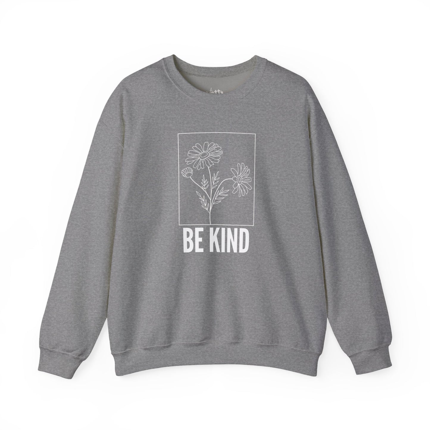 "Be Kind" Minimalist Floral Unisex Crewneck Sweatshirt - Available in 5 Colors
