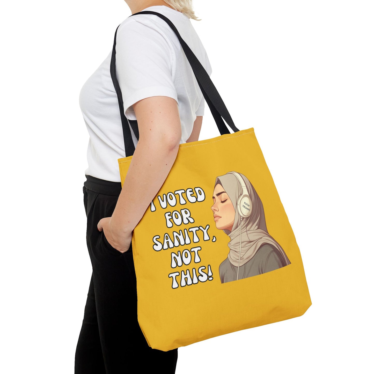 "I Voted for Sanity" Fearless Women Tote Bag – 3 Sizes - Yellow