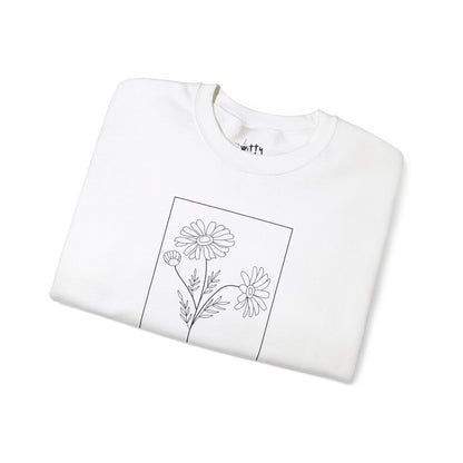 "Be Kind" Minimalist Floral Unisex Crewneck Sweatshirt - Available in 5 Colors