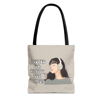 "I Voted for Sanity" Fearless Women Tote Bag – 3 Sizes