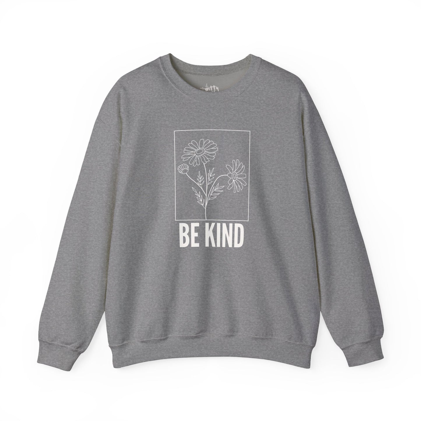 "Be Kind" Minimalist Floral Unisex Crewneck Sweatshirt - Available in 5 Colors