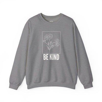 "Be Kind" Minimalist Floral Unisex Crewneck Sweatshirt - Available in 5 Colors