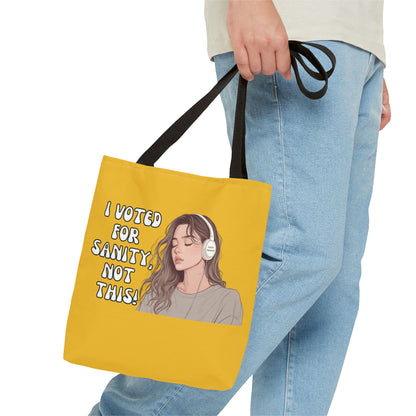 "I Voted for Sanity" Fearless Women Tote Bag – 3 Sizes