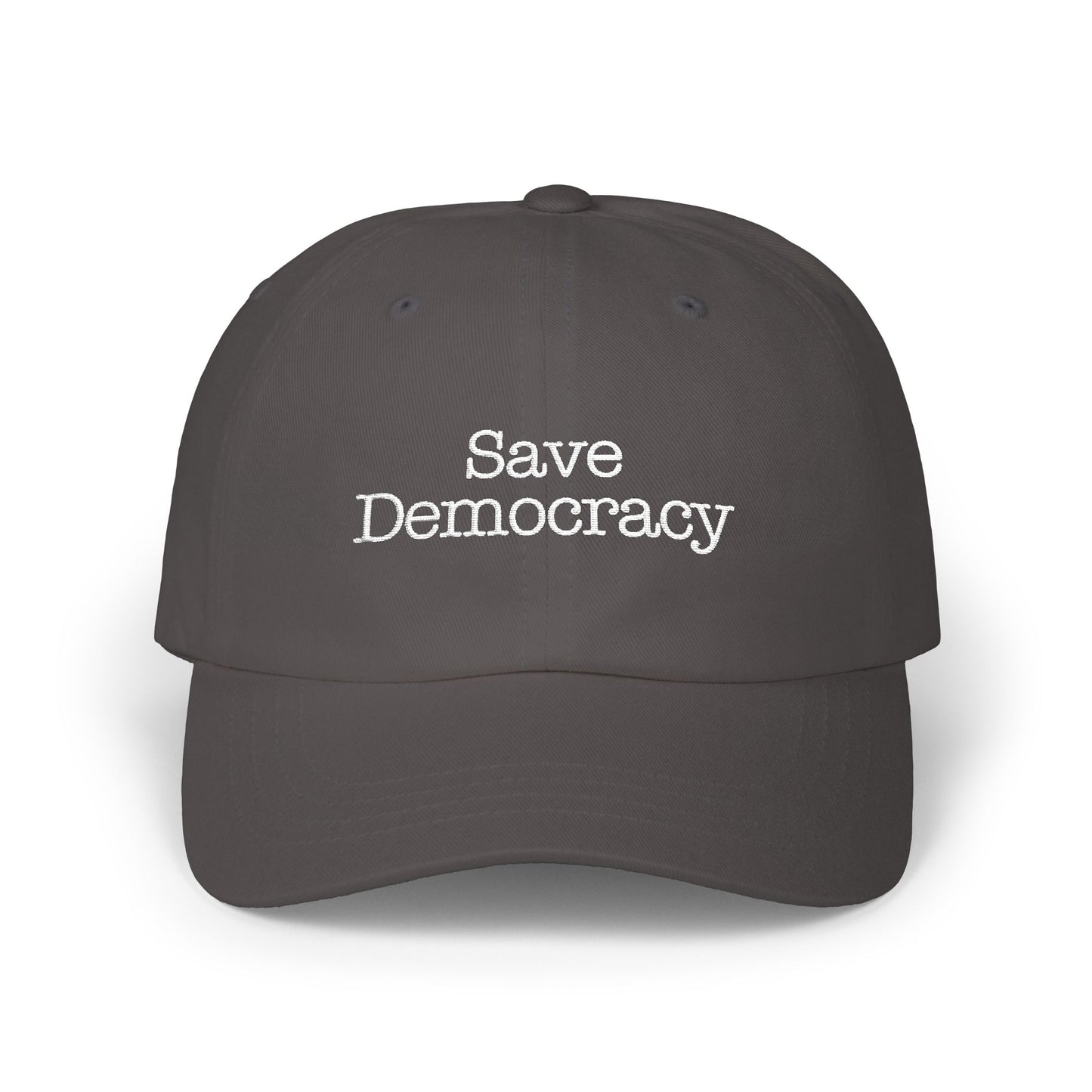 Save Democracy Unisex Adjustable Classic Baseball Hat - Available in 2 Dark Colors