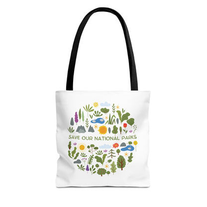 “Save Our National Parks” Nature Lover Tote Bag - 3 Sizes