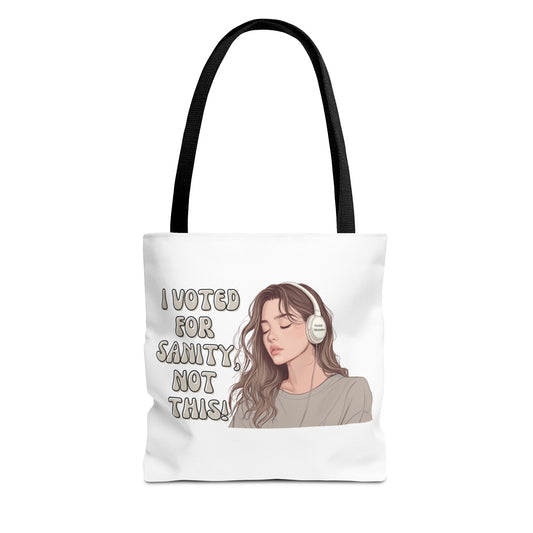 "I Voted for Sanity" Fearless Women Tote Bag – 3 Sizes
