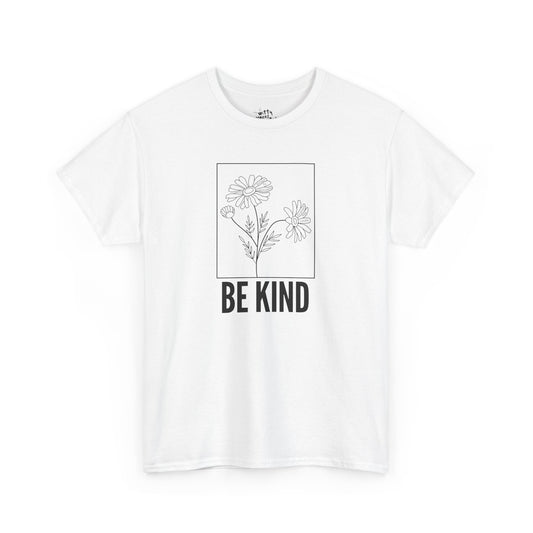"Be Kind" Minimalist Floral Unisex Cotton T-Shirt - Available in 5 Colors