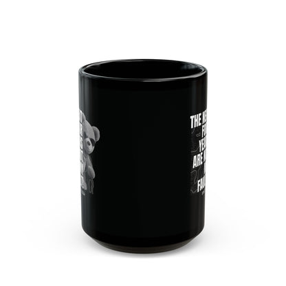 "Not My Fault!" Gangsta Teddy Bear – Black Ceramic Mug (15oz)