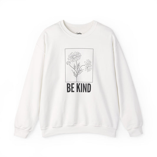 "Be Kind" Minimalist Floral Unisex Crewneck Sweatshirt - Available in 5 Colors