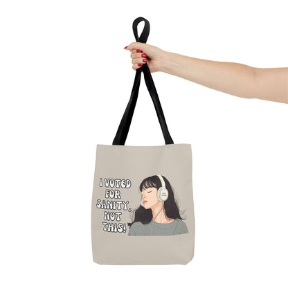"I Voted for Sanity" Fearless Women Tote Bag – 3 Sizes