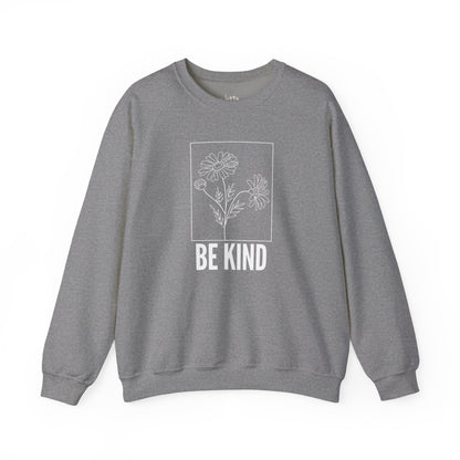 "Be Kind" Minimalist Floral Unisex Crewneck Sweatshirt - Available in 5 Colors