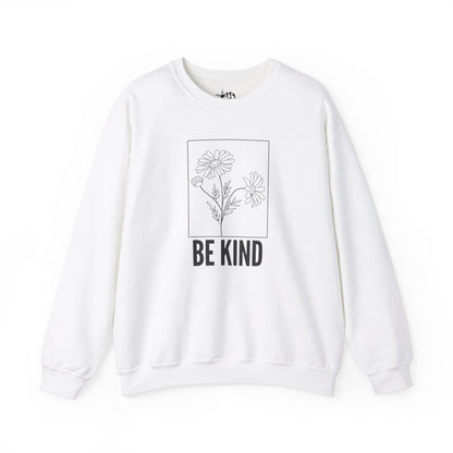 "Be Kind" Minimalist Floral Unisex Crewneck Sweatshirt - Available in 5 Colors