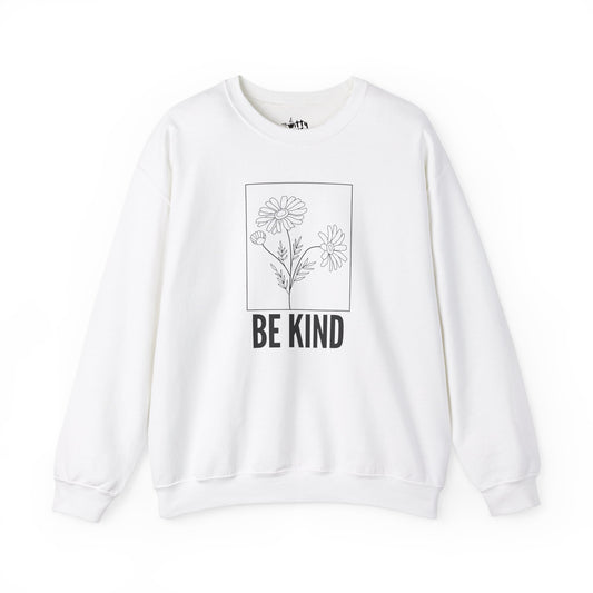 "Be Kind" Minimalist Floral Unisex Crewneck Sweatshirt - Available in 5 Colors
