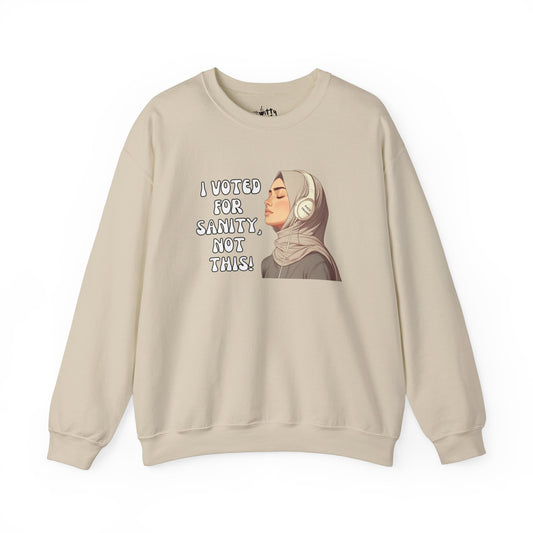 "I Voted for Sanity" Fearless Women Unisex Crewneck Sweatshirt - Available in 4 Colors