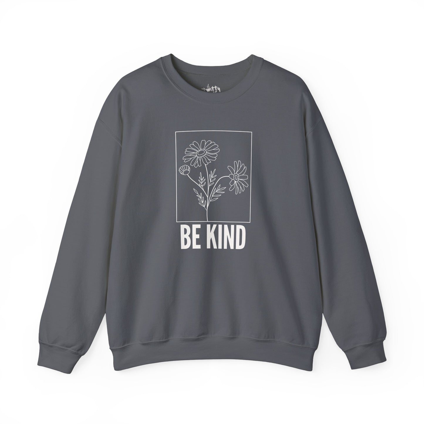 "Be Kind" Minimalist Floral Unisex Crewneck Sweatshirt - Available in 5 Colors