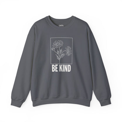 "Be Kind" Minimalist Floral Unisex Crewneck Sweatshirt - Available in 5 Colors