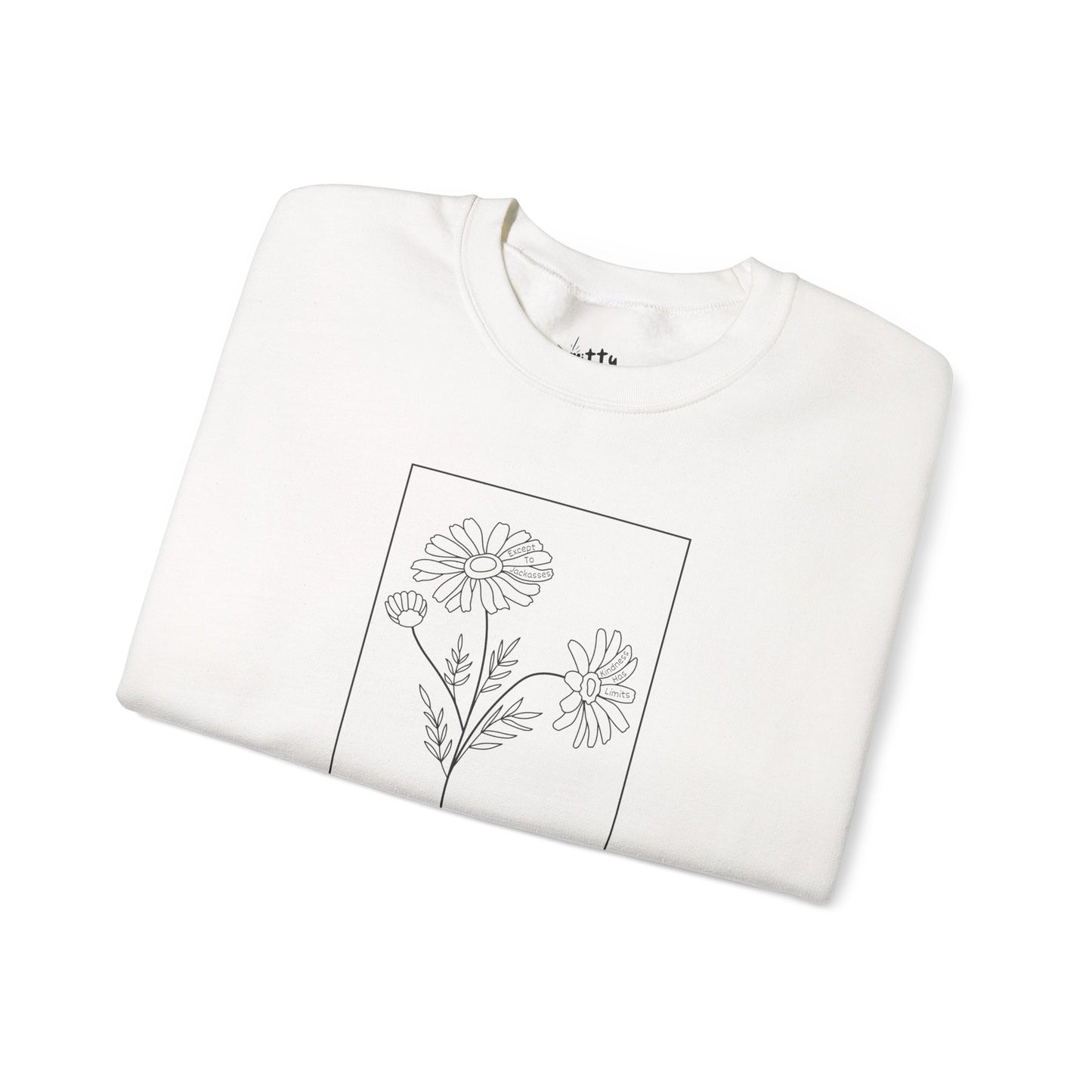 "Be Kind" Minimalist Floral Unisex Crewneck Sweatshirt - Available in 5 Colors