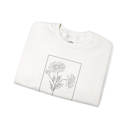 "Be Kind" Minimalist Floral Unisex Crewneck Sweatshirt - Available in 5 Colors