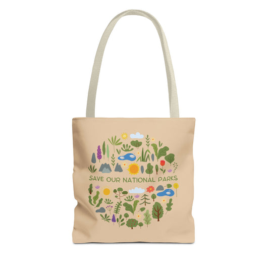 “Save Our National Parks” Nature Lover Tote Bag - 3 Sizes