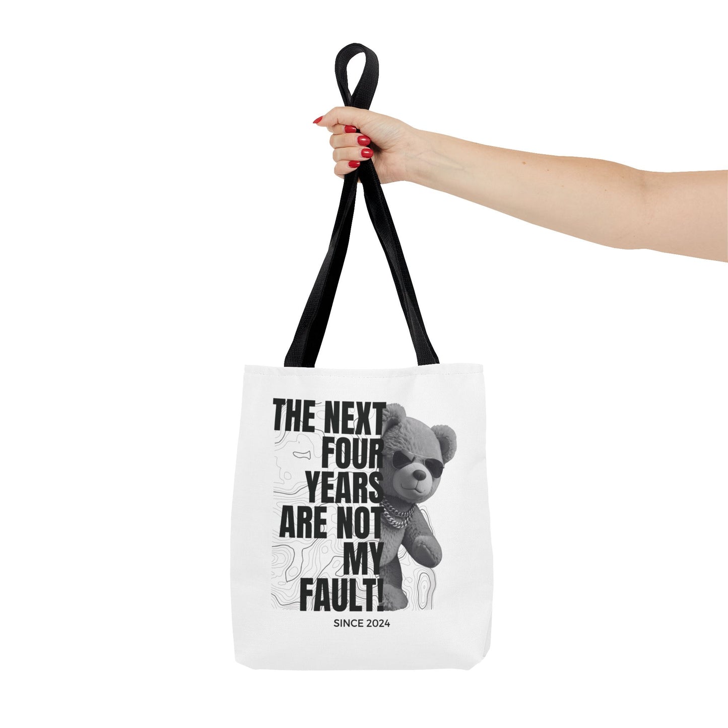 "Not My Fault!" Gangsta Teddy Bear Tote Bag – 3 Sizes