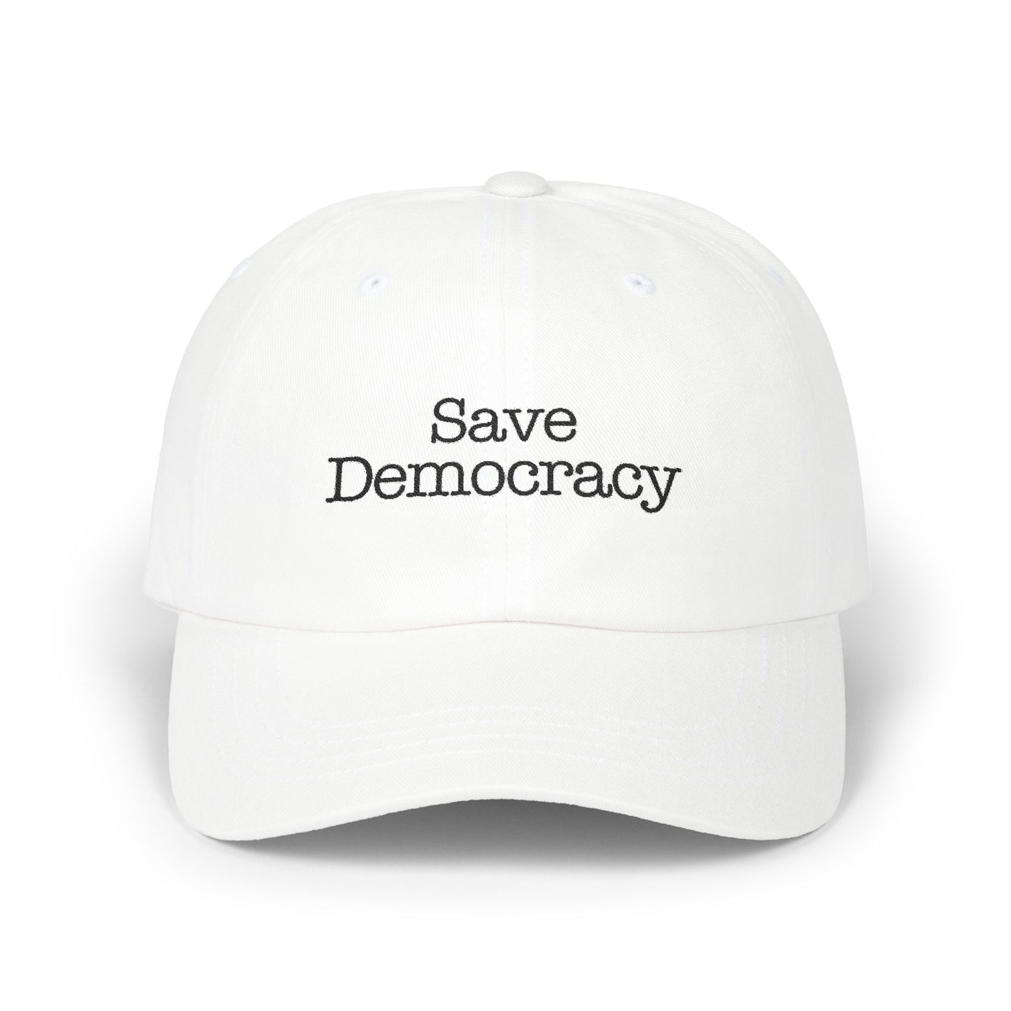 Save Democracy Unisex Adjustable Classic Baseball Hat - Available in 2 Light Colors