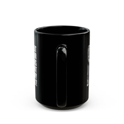 "Not My Fault!" Angry Bear – Black Ceramic Mug (15oz)