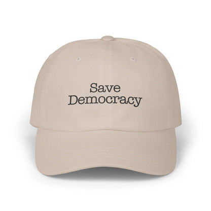 Save Democracy Unisex Adjustable Classic Baseball Hat - Available in 2 Light Colors