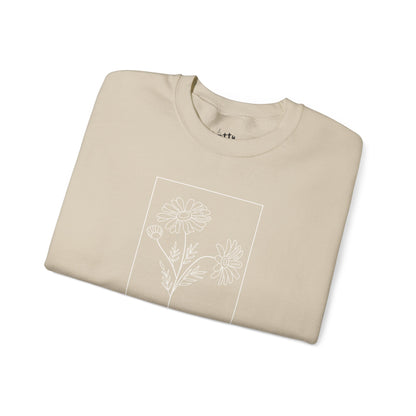 "Be Kind" Minimalist Floral Unisex Crewneck Sweatshirt - Available in 5 Colors