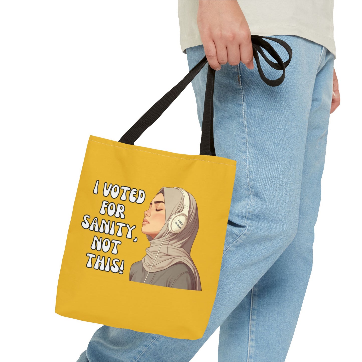 "I Voted for Sanity" Fearless Women Tote Bag – 3 Sizes - Yellow