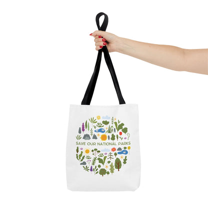 “Save Our National Parks” Nature Lover Tote Bag - 3 Sizes
