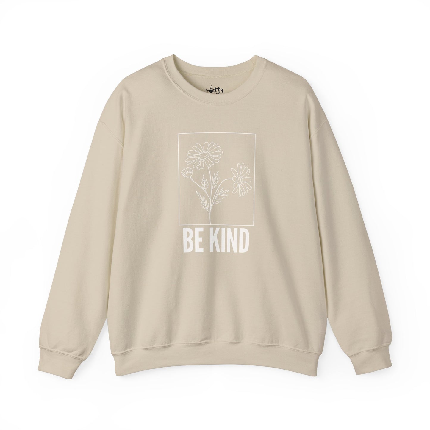 "Be Kind" Minimalist Floral Unisex Crewneck Sweatshirt - Available in 5 Colors