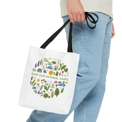 “Save Our National Parks” Nature Lover Tote Bag - 3 Sizes