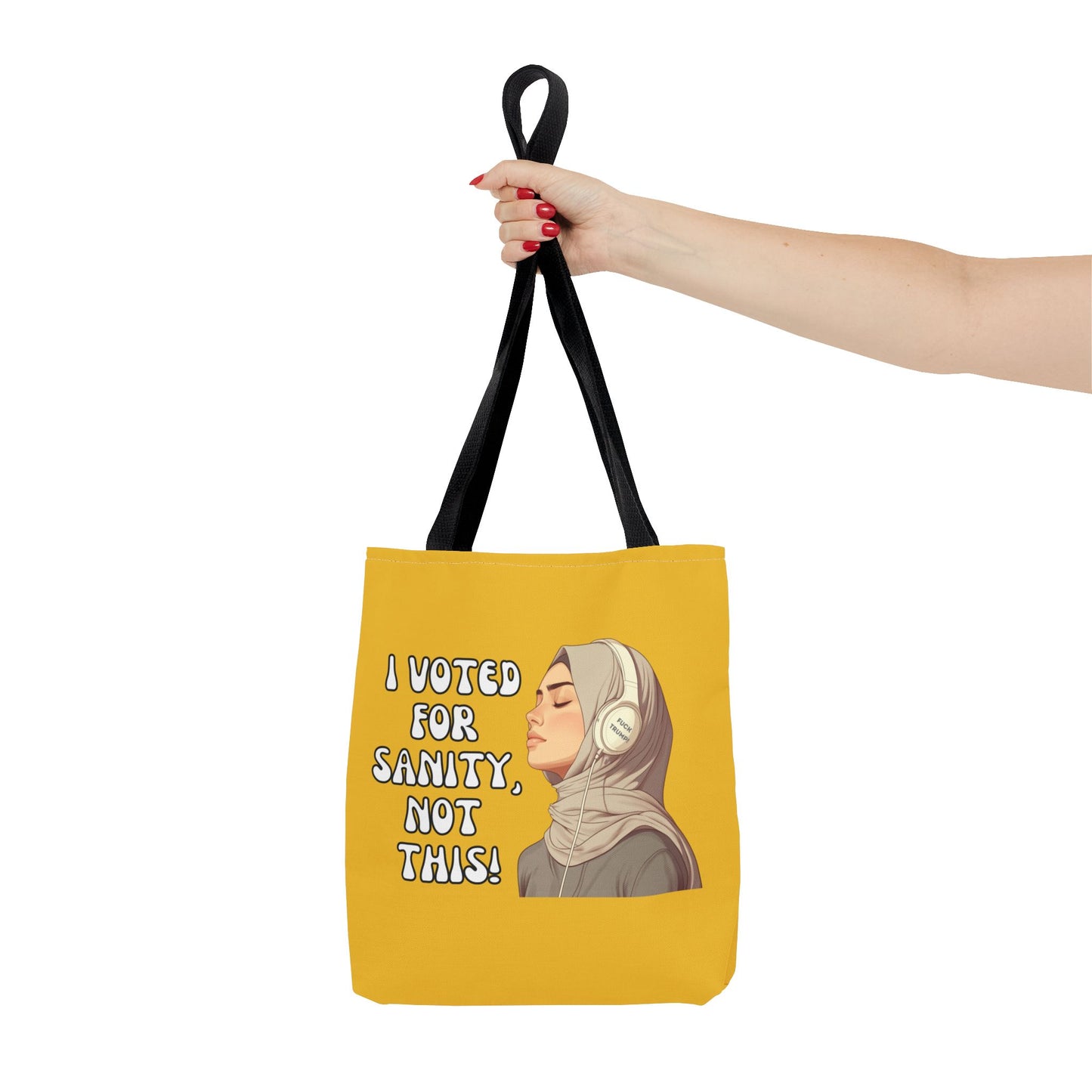 "I Voted for Sanity" Fearless Women Tote Bag – 3 Sizes - Yellow