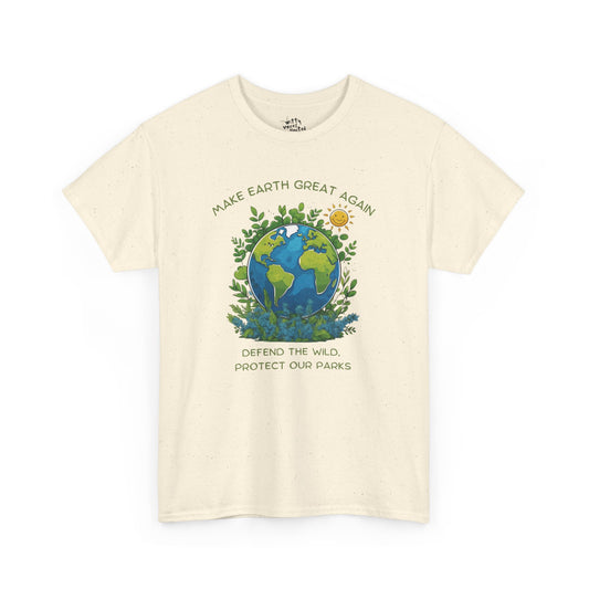 "Make Earth Great Again" Unisex Cotton T-Shirt – Available in 4 Colors