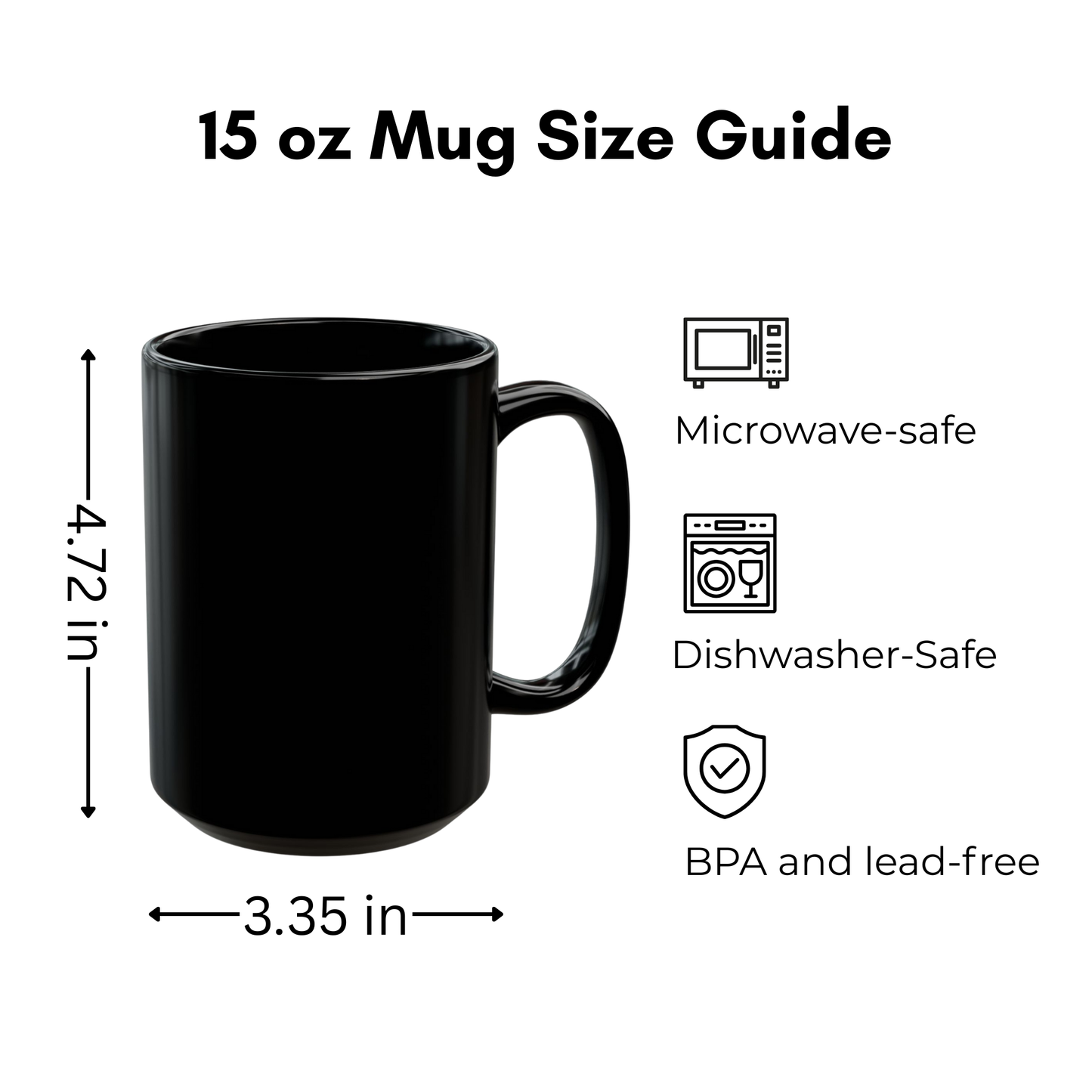 "Not My Fault!" Angry Bear – Black Ceramic Mug (15oz)